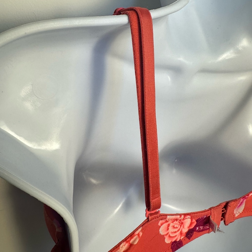 PINK Victoria’s Secret Wear Everywhere Super Push-up Floral Print Bra 34/C - Picture 5 of 12